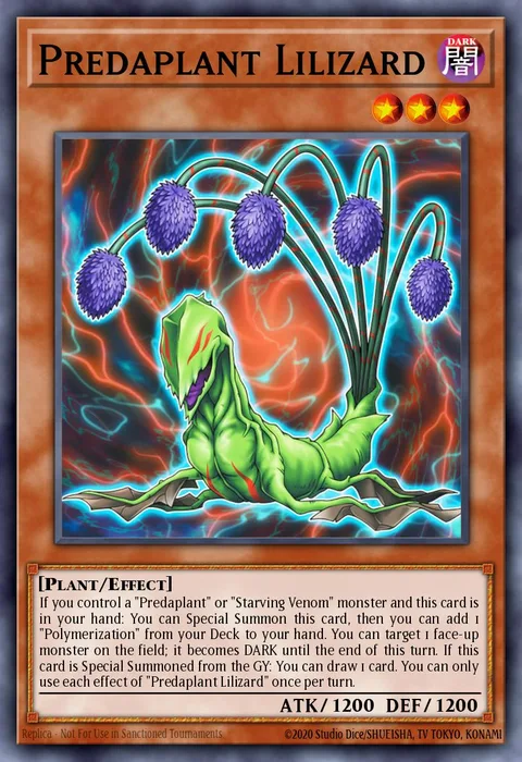 Predaplant Lilizard trading card