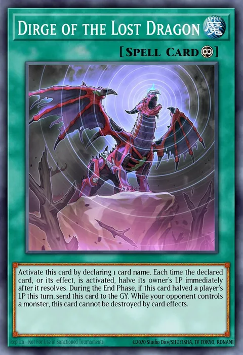 Dirge of the Lost Dragon trading card