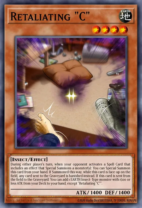 Retaliating "C" trading card