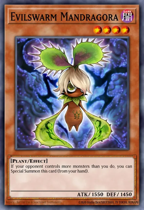 Evilswarm Mandragora trading card