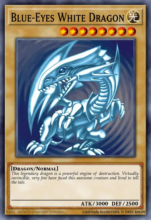 Blue-Eyes White Dragon trading card