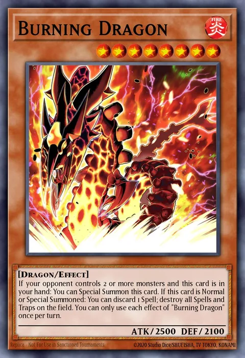 Burning Dragon trading card