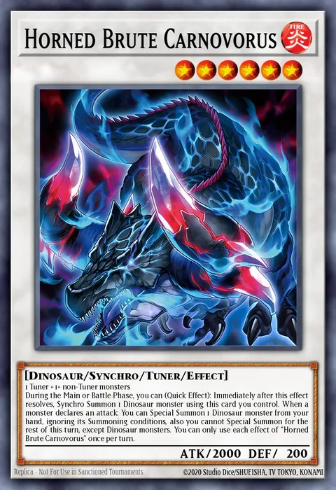 Horned Brute Carnovorus trading card