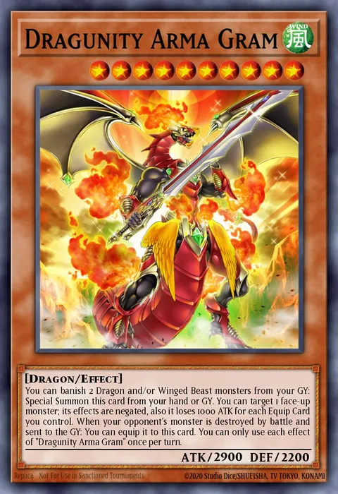 Dragunity Arma Gram trading card