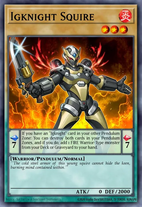 Igknight Squire trading card