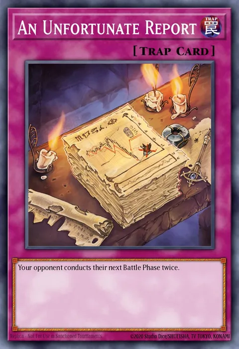 An Unfortunate Report trading card
