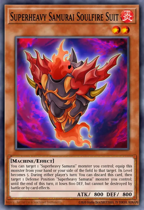 Superheavy Samurai Soulfire Suit trading card