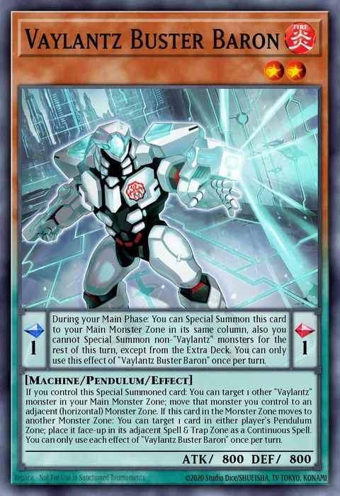 Vaylantz Buster Baron trading card