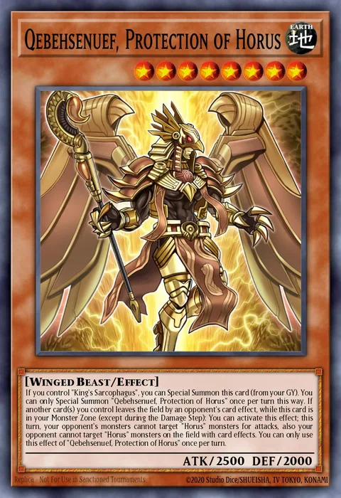 Qebehsenuef, Protection of Horus trading card