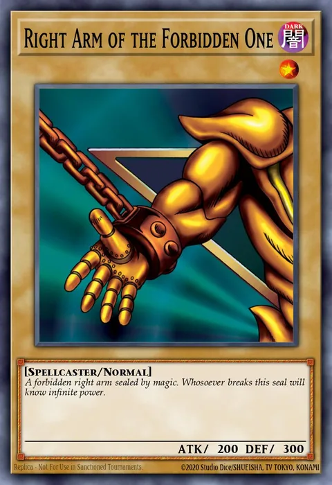 Right Arm of the Forbidden One trading card