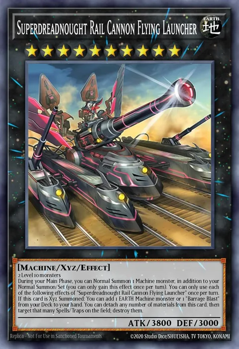 Superdreadnought Rail Cannon Flying Launcher trading card