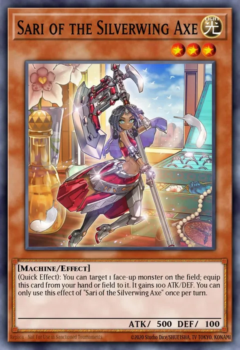 Sari of the Silverwing Axe trading card