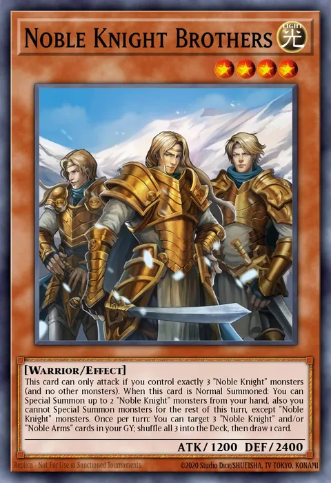Noble Knight Brothers trading card