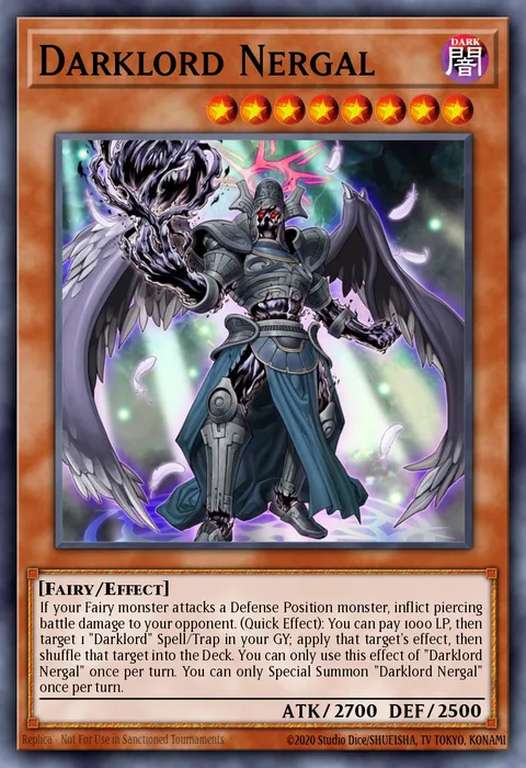 Darklord Nergal trading card