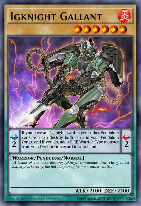 Igknight Gallant trading card