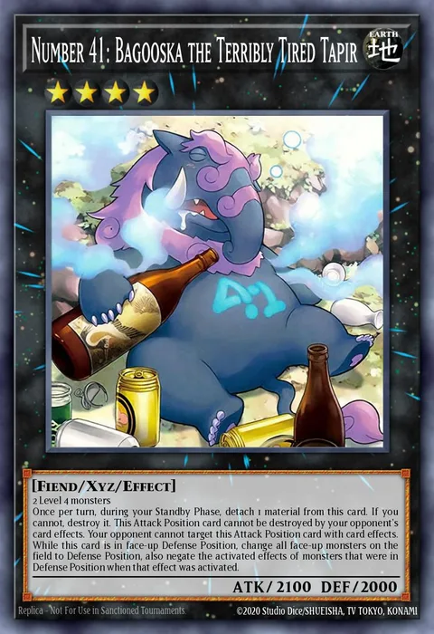 Number 41: Bagooska the Terribly Tired Tapir trading card