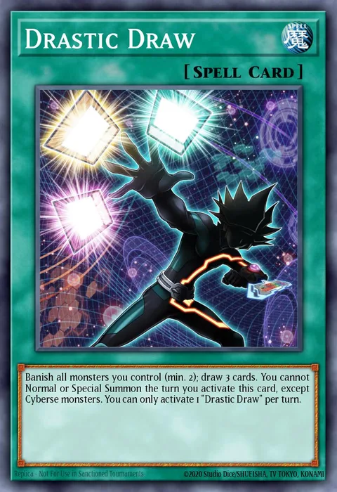 Drastic Draw trading card