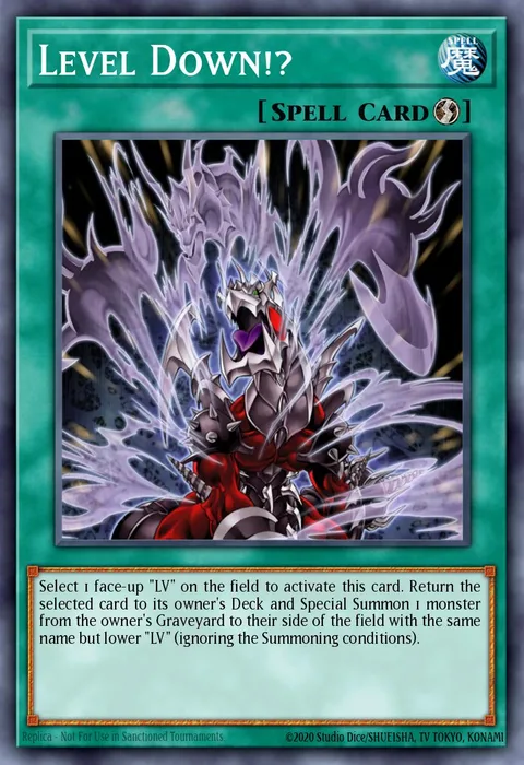 Level Down!? trading card