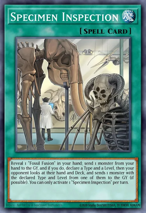 Specimen Inspection trading card