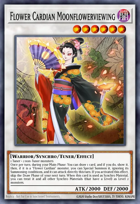 Flower Cardian Moonflowerviewing trading card