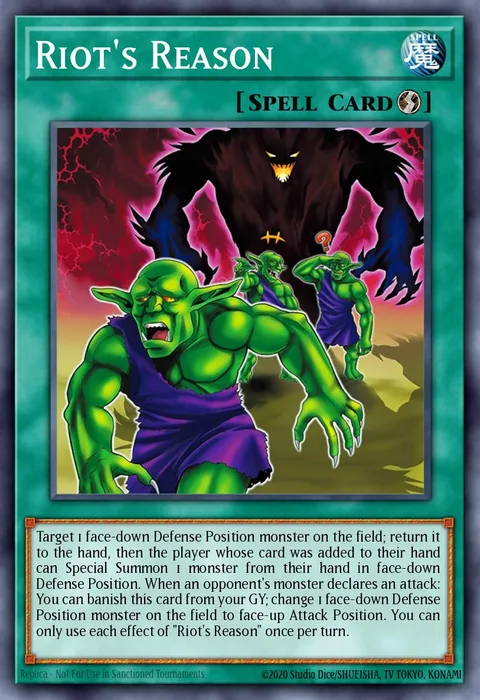 Riot's Reason trading card