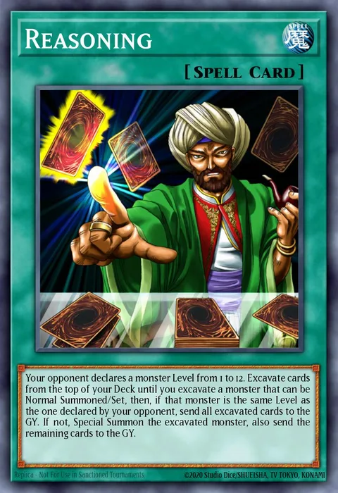 Reasoning trading card