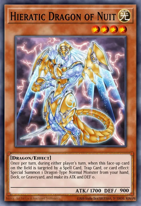 Hieratic Dragon of Nuit trading card