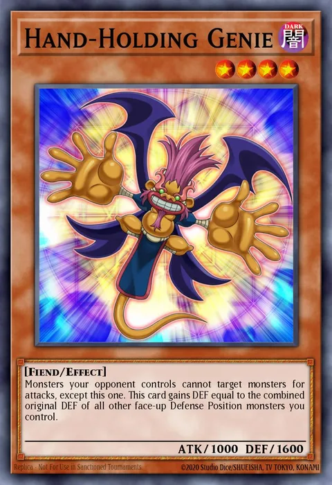 Hand-Holding Genie trading card