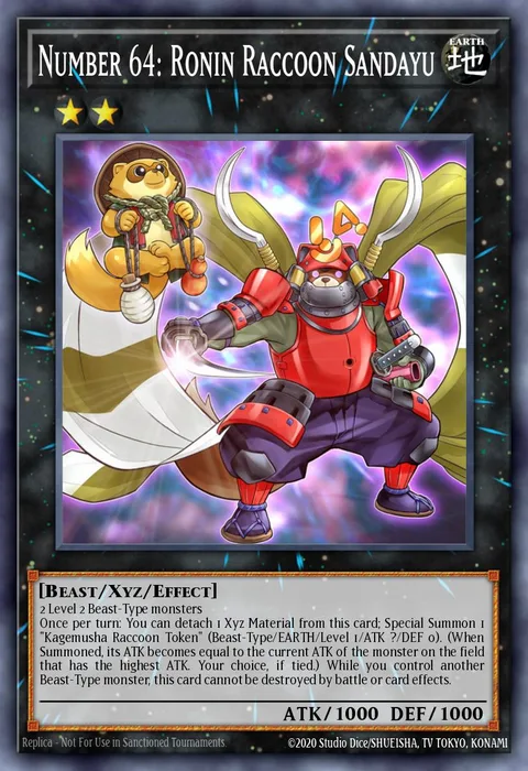 Number 64: Ronin Raccoon Sandayu trading card