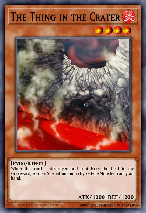 The Thing in the Crater trading card