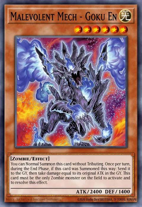 Malevolent Mech - Goku En trading card