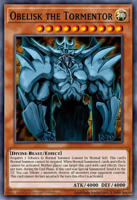 Obelisk the Tormentor trading card