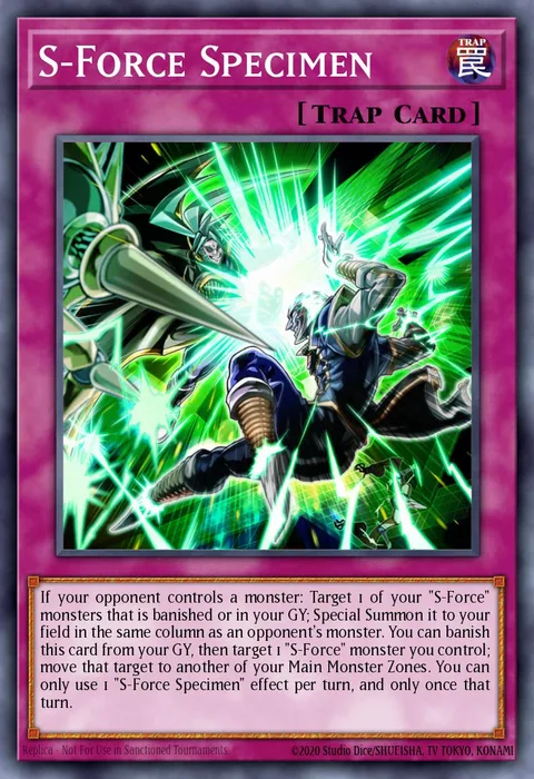 S-Force Specimen trading card