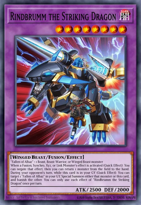 Rindbrumm the Striking Dragon trading card