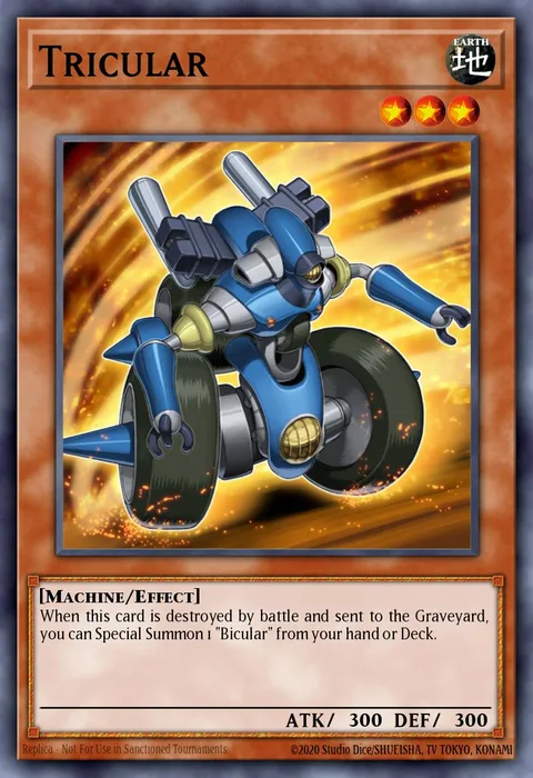 Tricular trading card