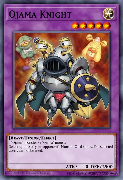 Ojama Knight trading card