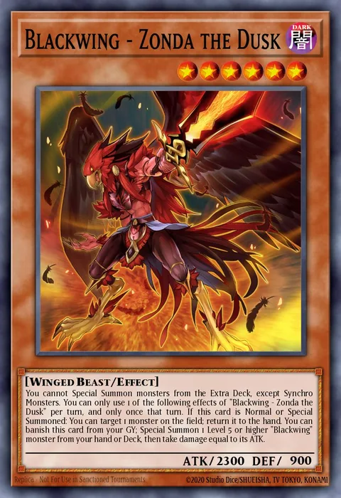 Blackwing - Zonda the Dusk trading card