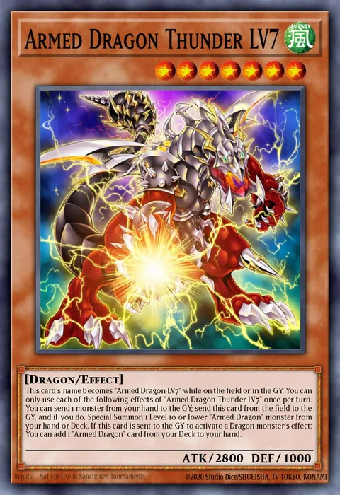 Armed Dragon Thunder LV7 trading card