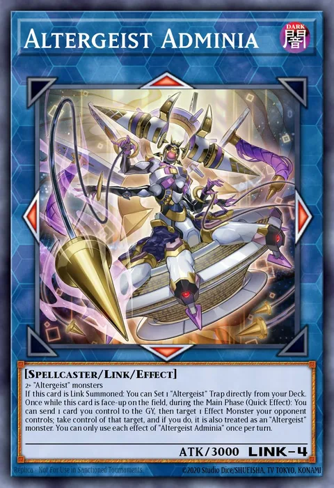 Altergeist Adminia trading card