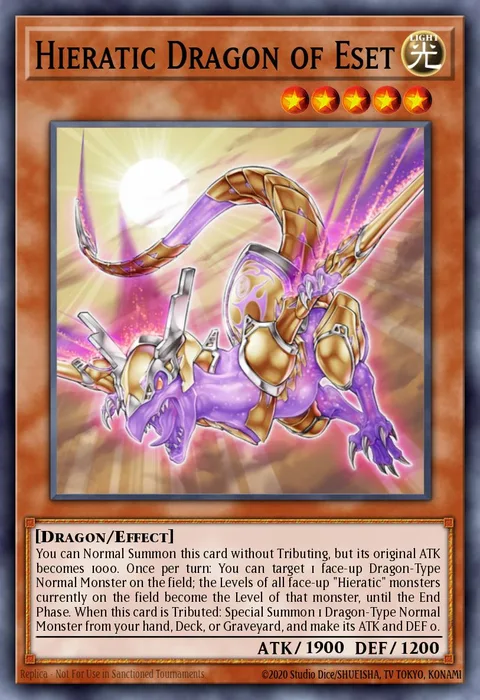 Hieratic Dragon of Eset trading card