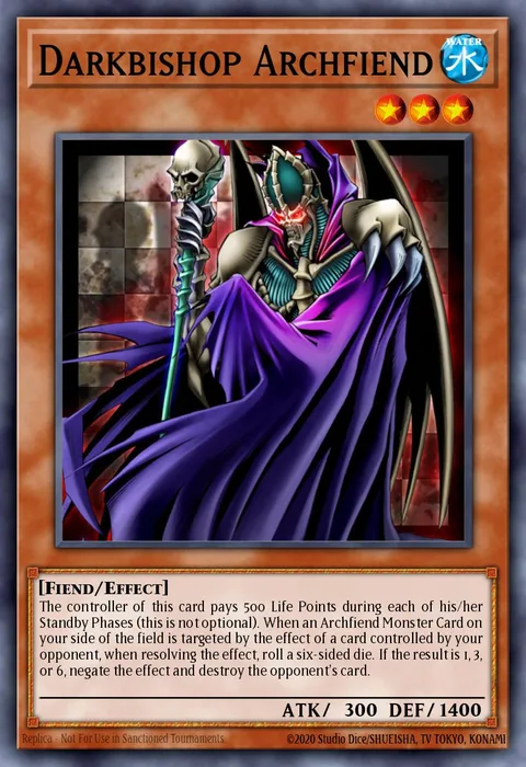 Darkbishop Archfiend trading card