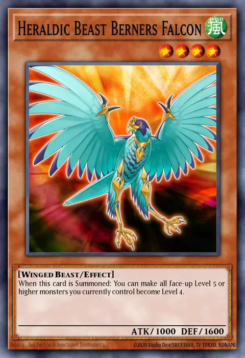 Heraldic Beast Berners Falcon trading card