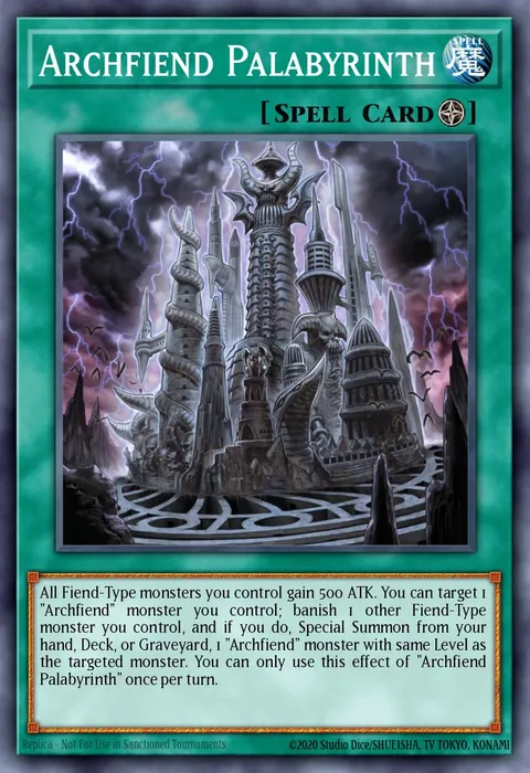 Archfiend Palabyrinth trading card