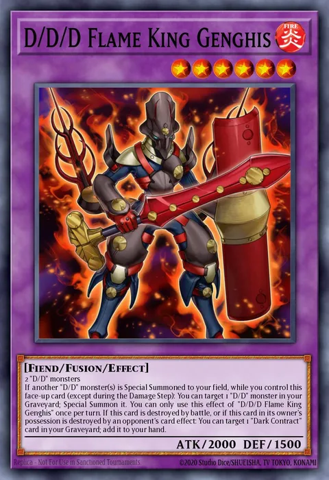 D/D/D Flame King Genghis trading card