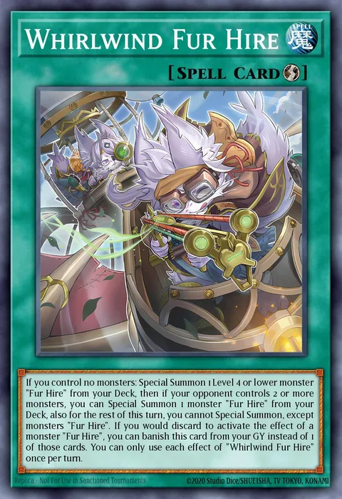 Whirlwind Fur Hire trading card