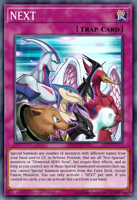 NEXT trading card
