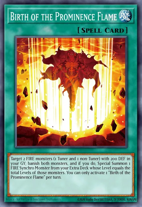 Birth of the Prominence Flame trading card