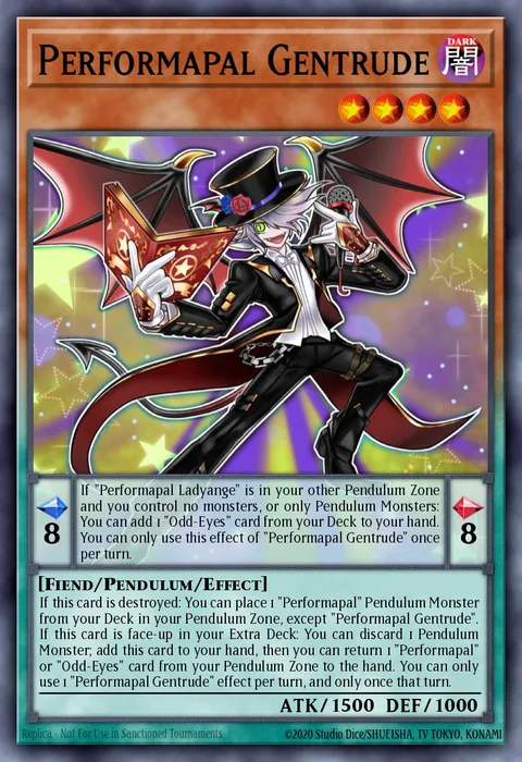 Performapal Gentrude trading card