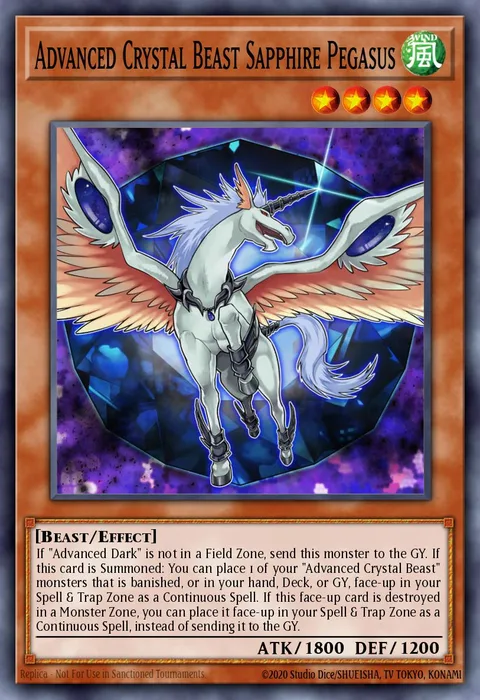 Advanced Crystal Beast Sapphire Pegasus trading card