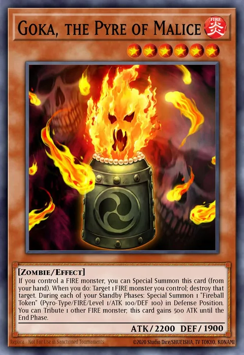 Goka, the Pyre of Malice trading card